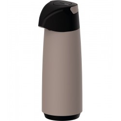 Garrafa Térmica 1,8 Litros Tramontina Exata Em Plástico Bege Com Bomba E Ampola De Vidro